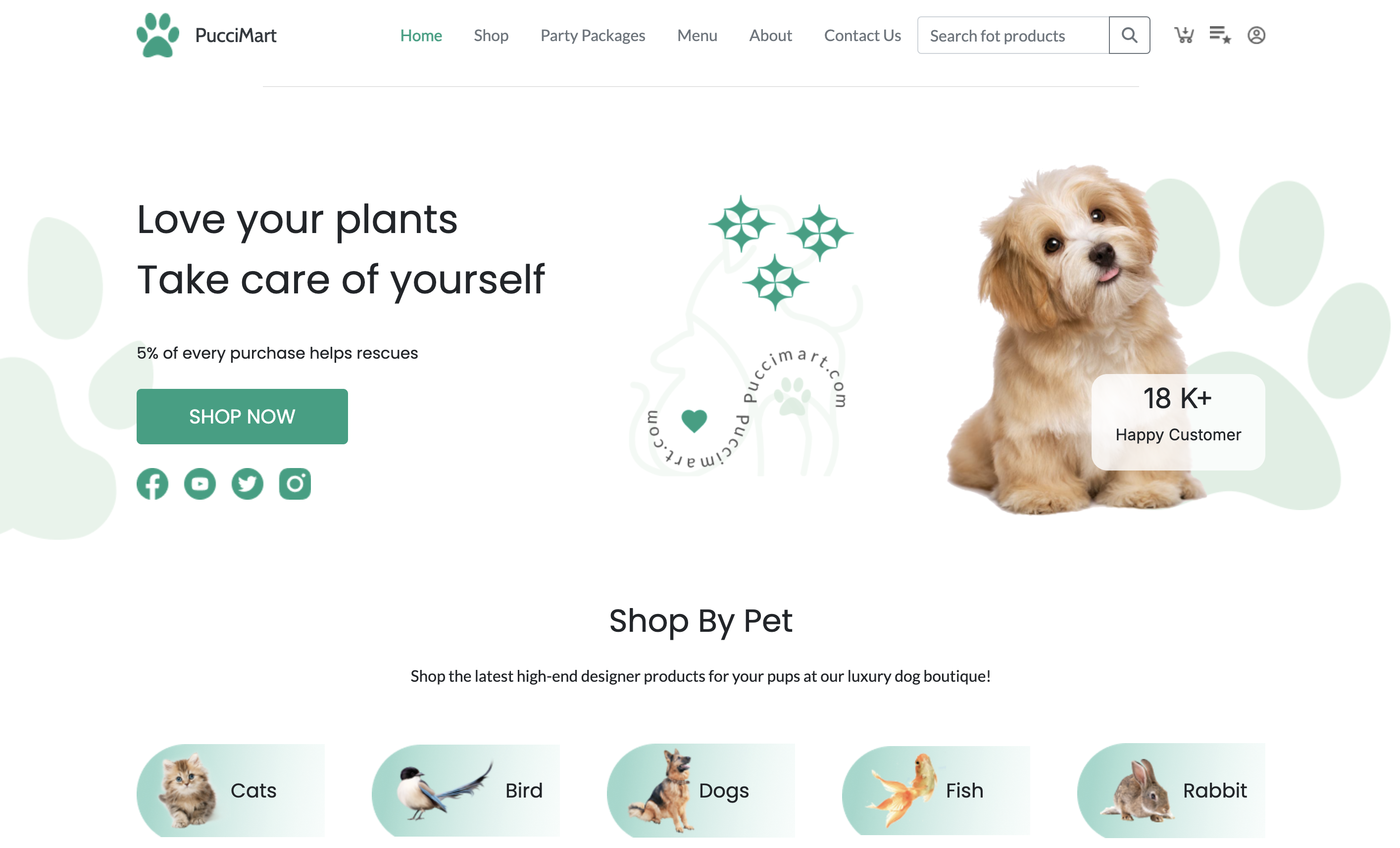 Dự án Pucci Mart Landing page